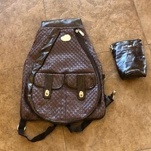 Whak Sak Chocolate Brown Tennis Bag NWOT